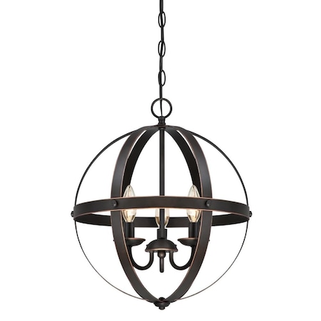 Westinghouse Three-Light Indoor Chandelier Stella Mira ORB 6341800